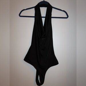 Black Halter Bodysuit